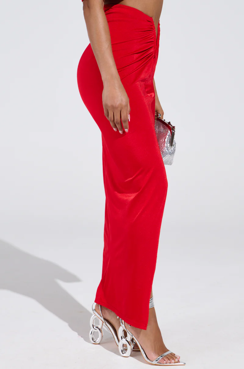DREAM CATCHER MAXI SKIRT IN RED - Image 4