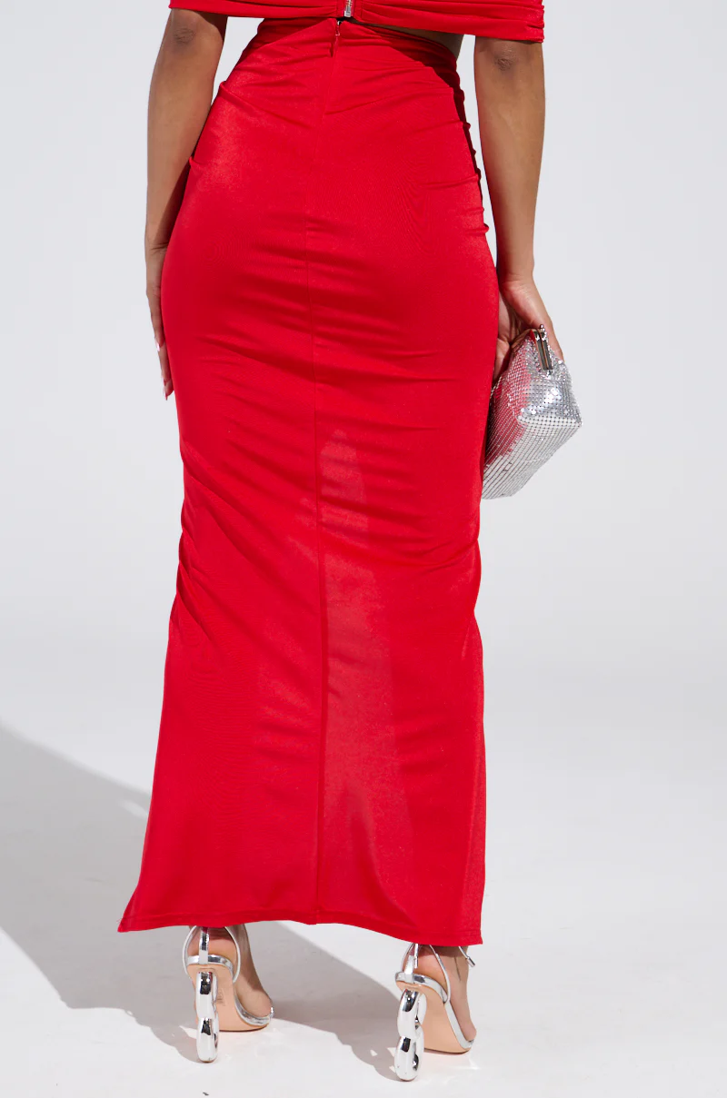 DREAM CATCHER MAXI SKIRT IN RED - Image 5