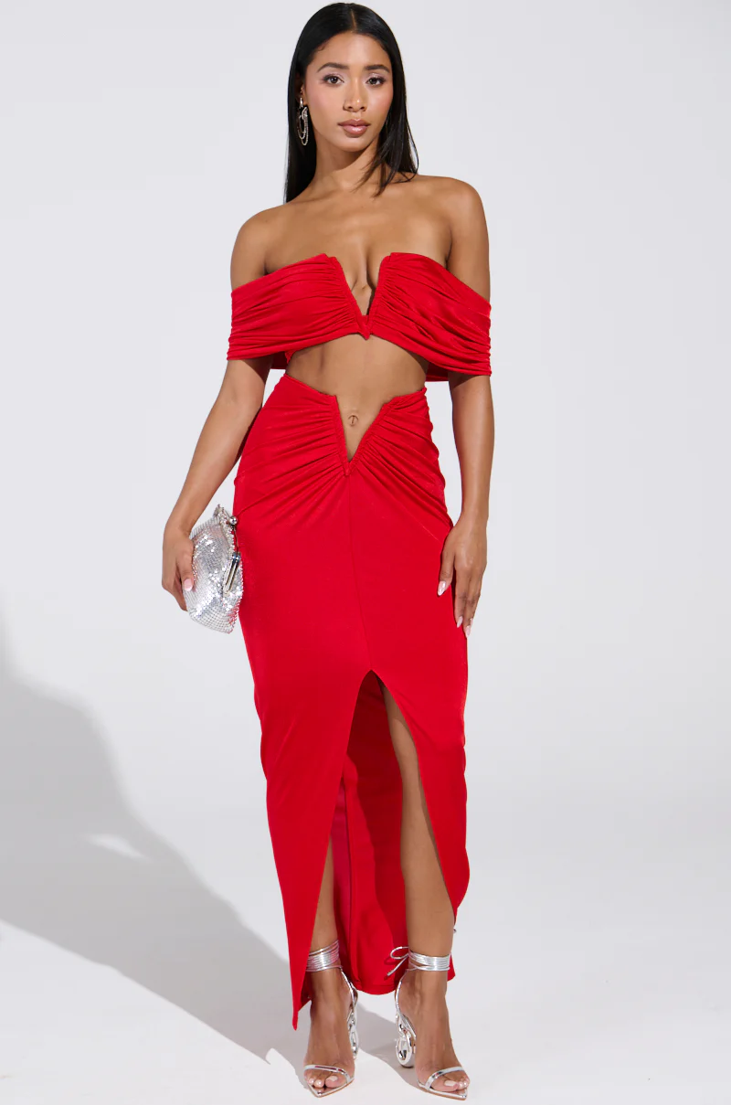 DREAM CATCHER MAXI SKIRT IN RED - Image 6