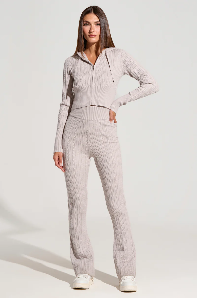DREAM GIRL KNIT ZIP UP IN GREY - Image 7