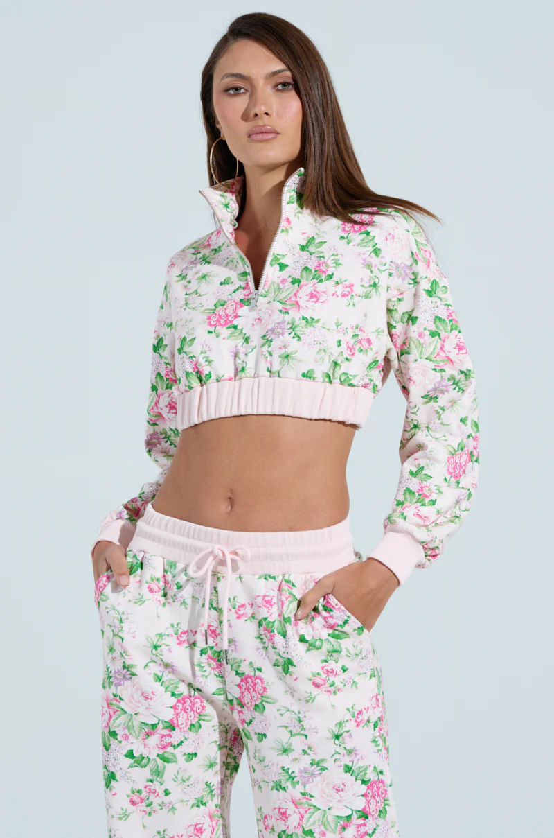 DREAMING OF SPRING HALF ZIP SWEATSHIRT - Image 2