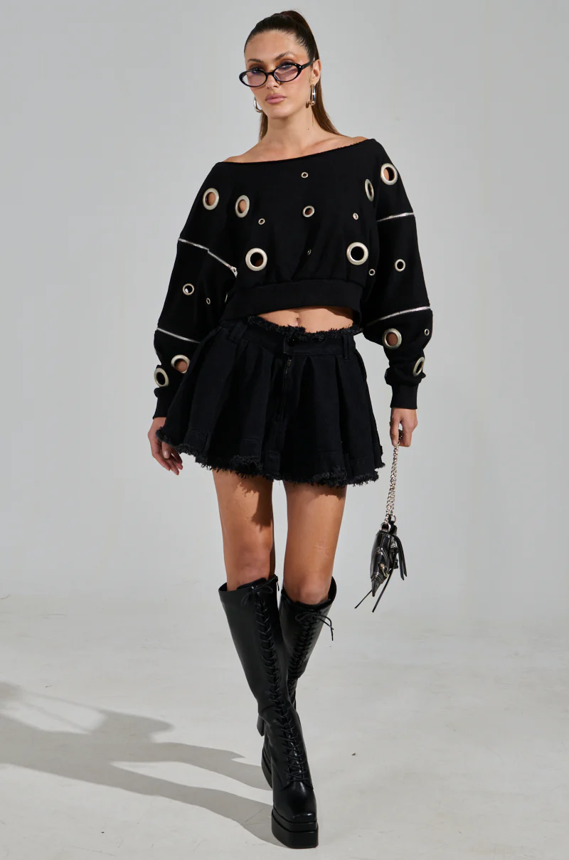 DREAMS VINTAGE ZIPPER DETAIL SWEATSHIRT - Image 9