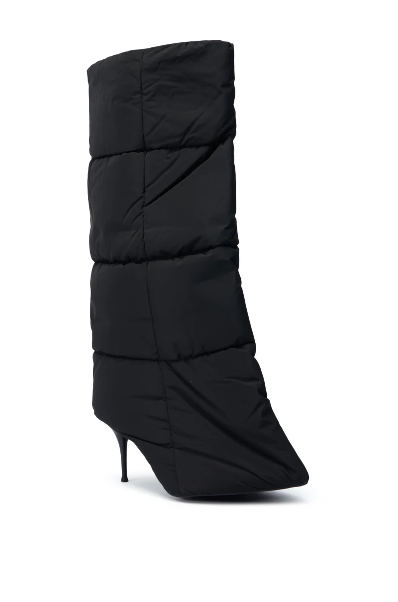 DREAMSICLE BLACK PUFFER STILETTO BOOT - Image 5