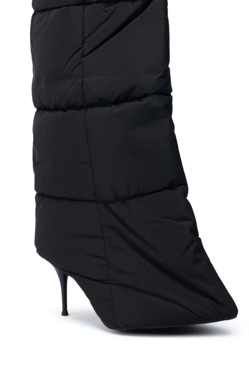 DREAMSICLE BLACK PUFFER STILETTO BOOT - Image 7