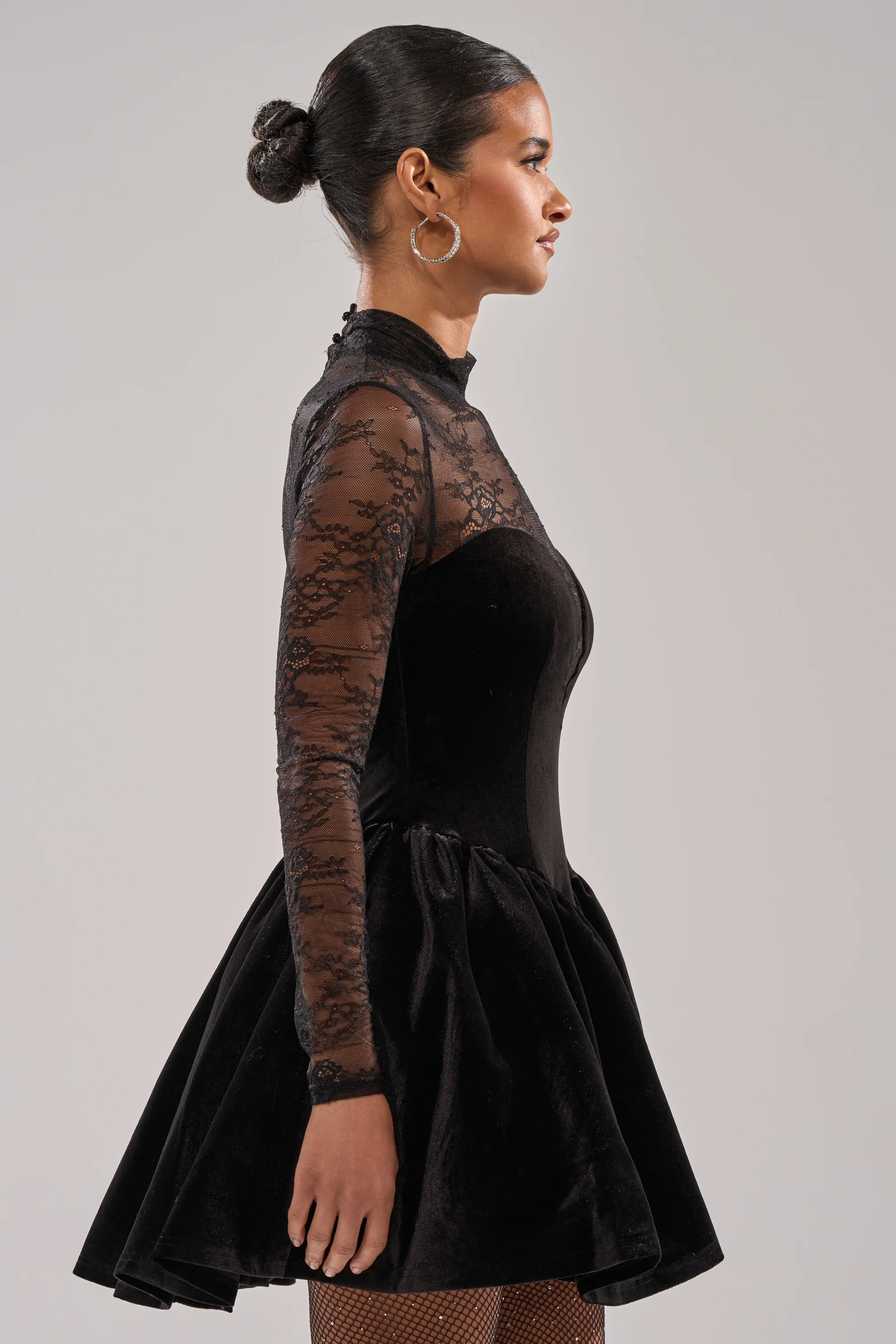 DRESSED TO IMPRESS LACE MINI DRESS - Image 6