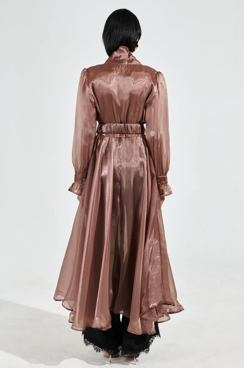 DRESSED UP TRENCH COAT IN BROWN - Image 7