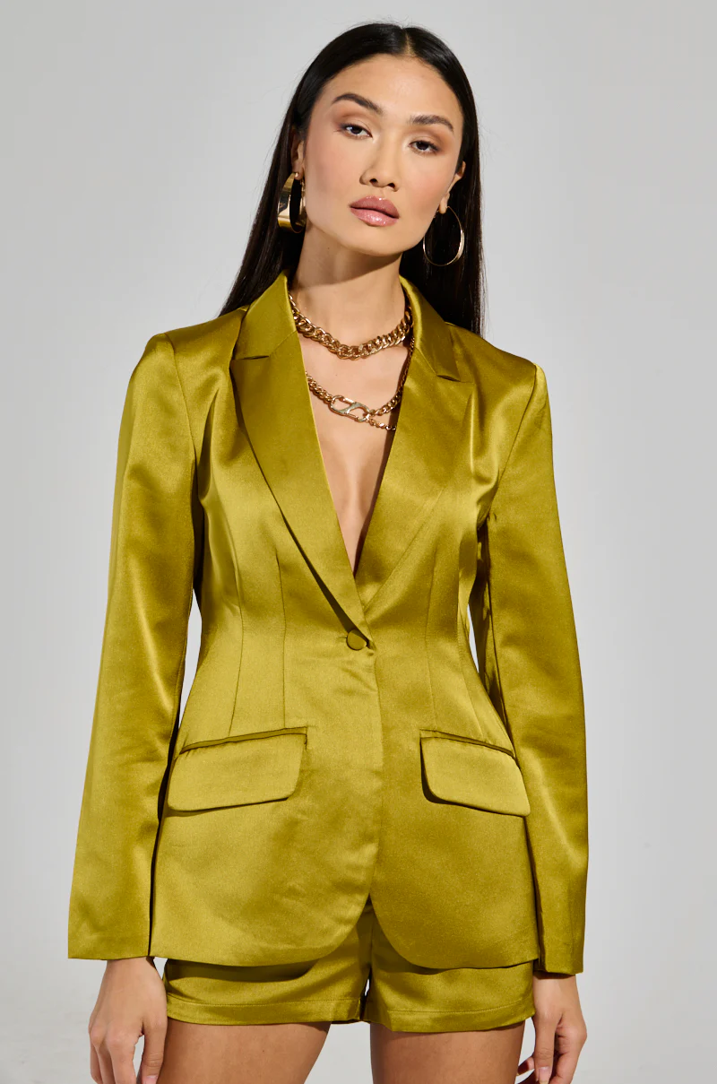 DUSK TIL DAWN SATIN BLAZER - Image 2