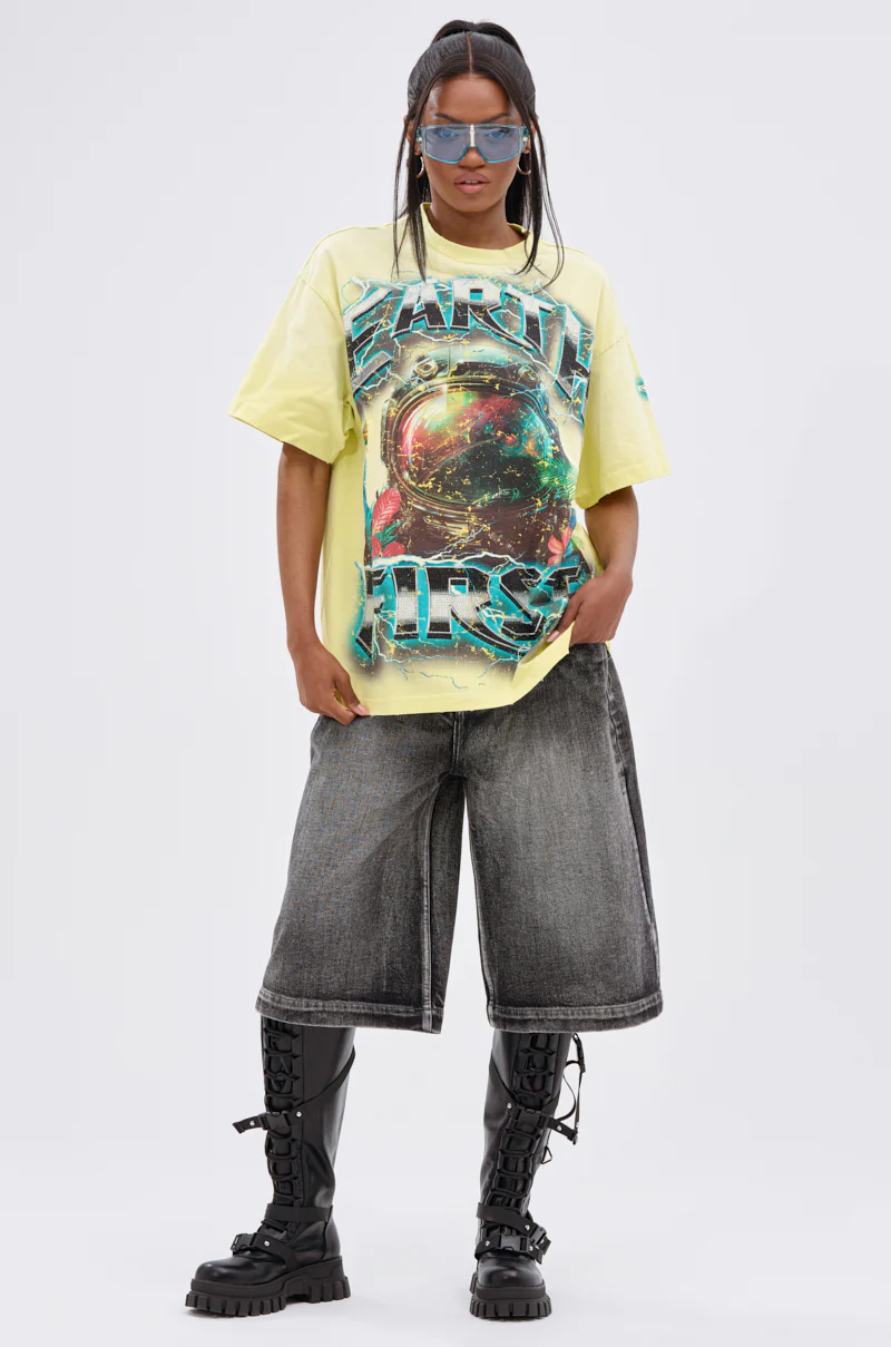 EARTH FIRST OVERSIZED GRAPHIC TEE - Image 7