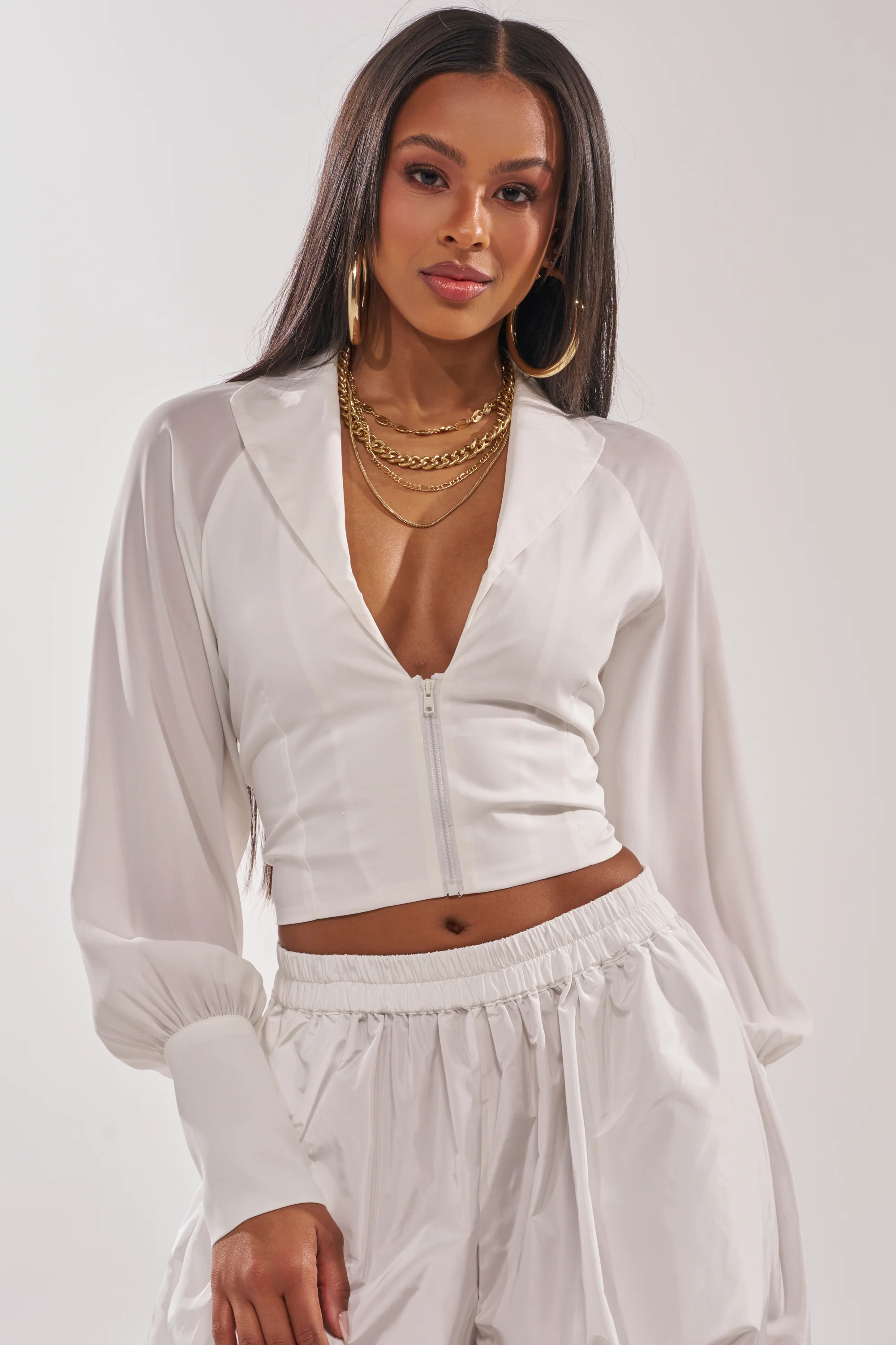 EFFORTLESS CORSET BLOUSE TOP - Image 3