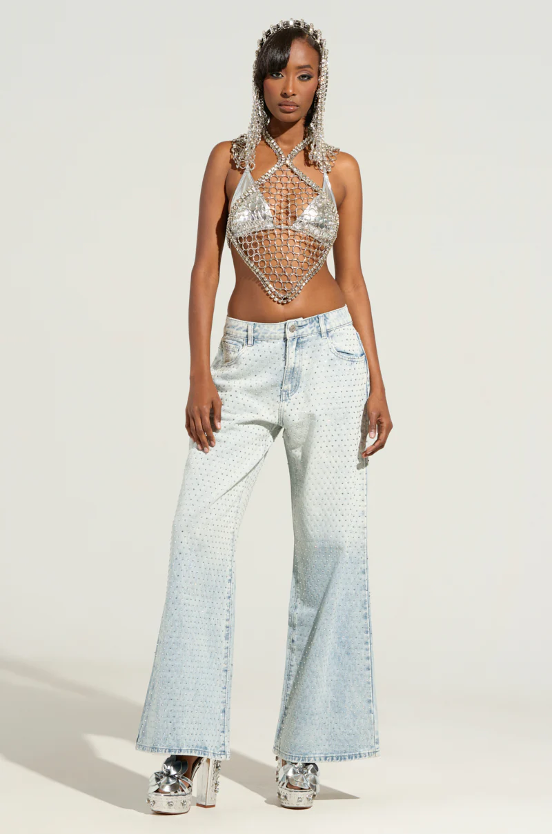 ELECTRIC EMBELLISHED WIDE LEG JEANS - Image 7