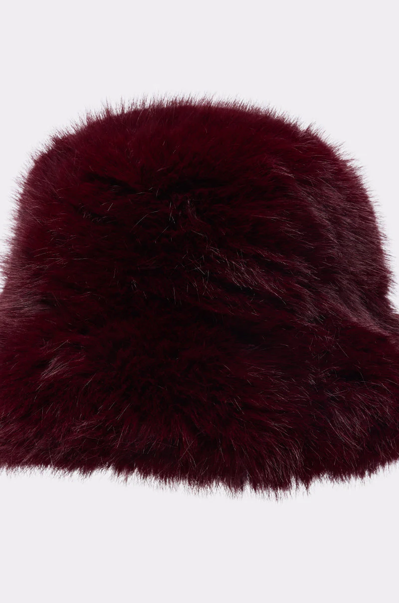 ELEVATED FAUX FUR BUCKET HAT - Image 3