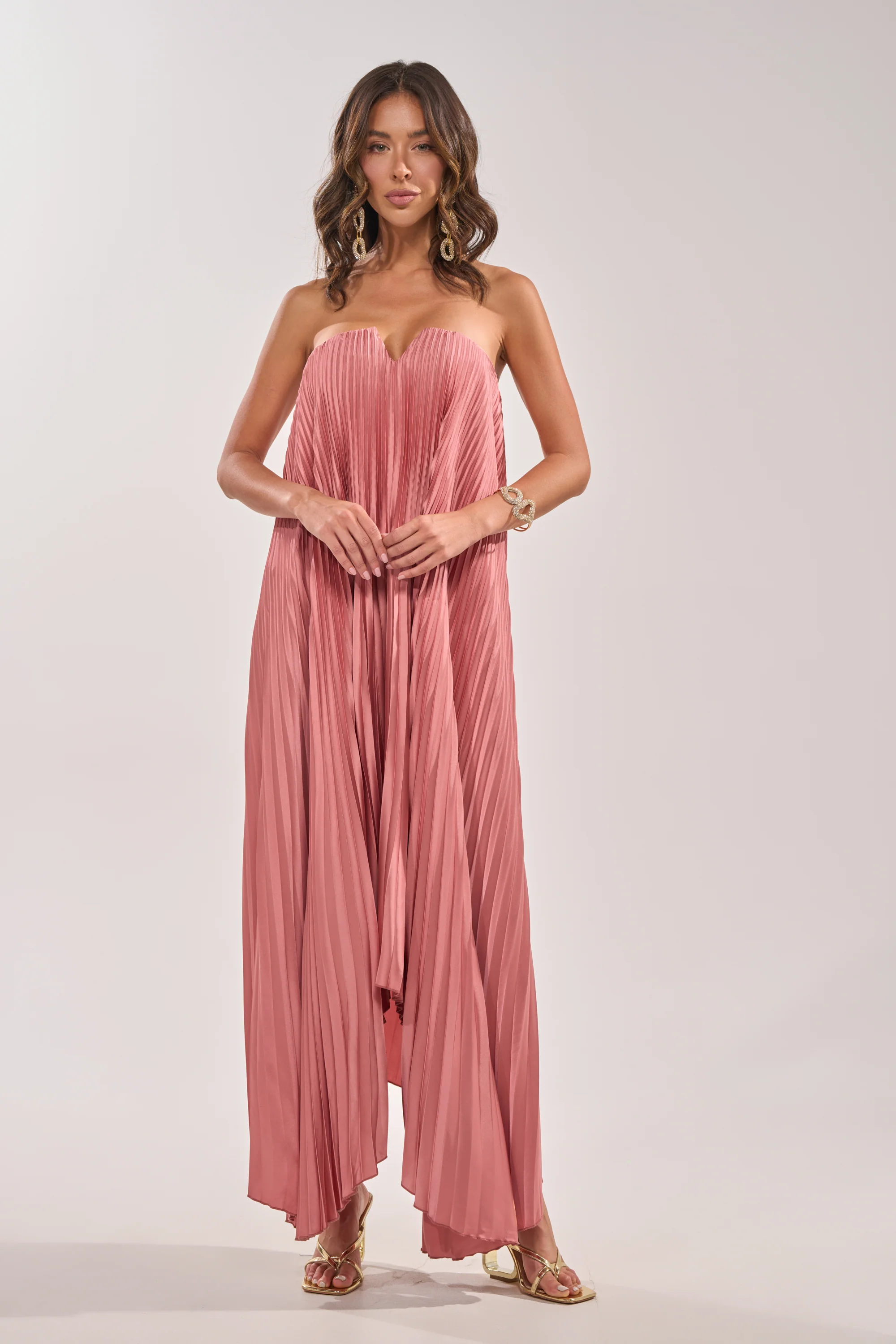 EMERALD DREAM SLEEVELESS MAXI DRESS IN PINK