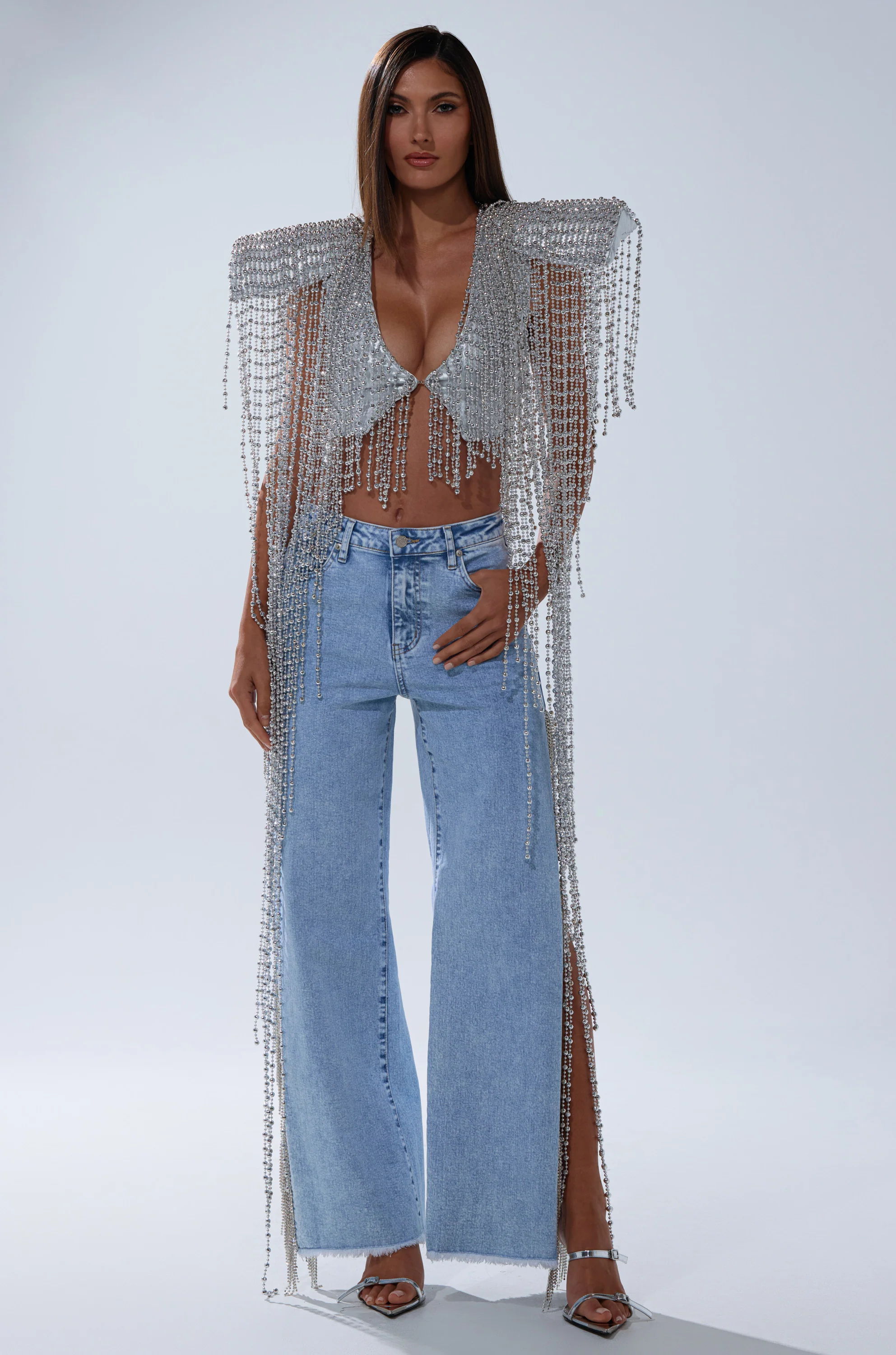 ESSENTIAL RELAXED FIT BLING DENIM JEANS - Image 8