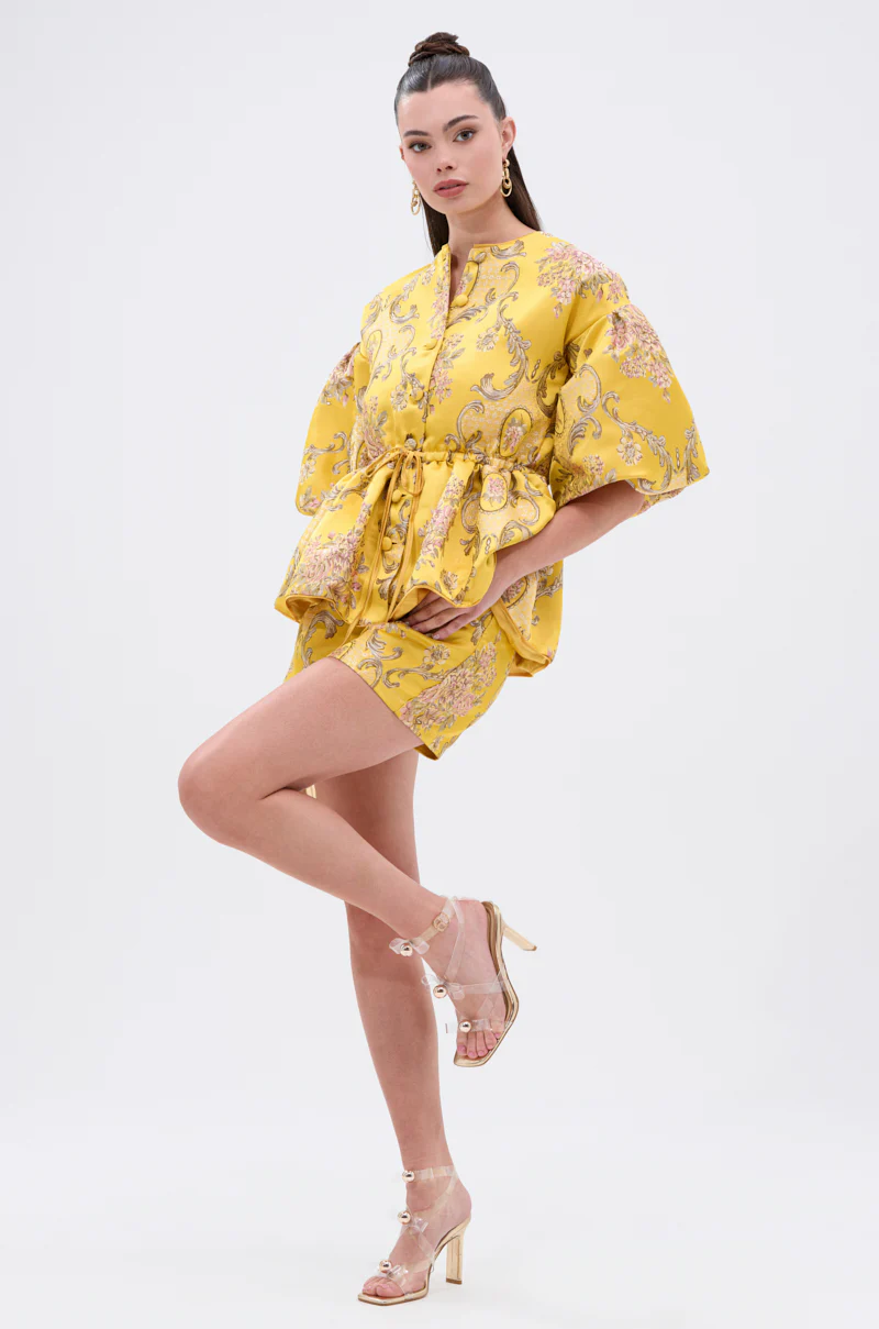 ETHEREAL BROCADE SHORT SLEEVE BLOUSE - Image 7