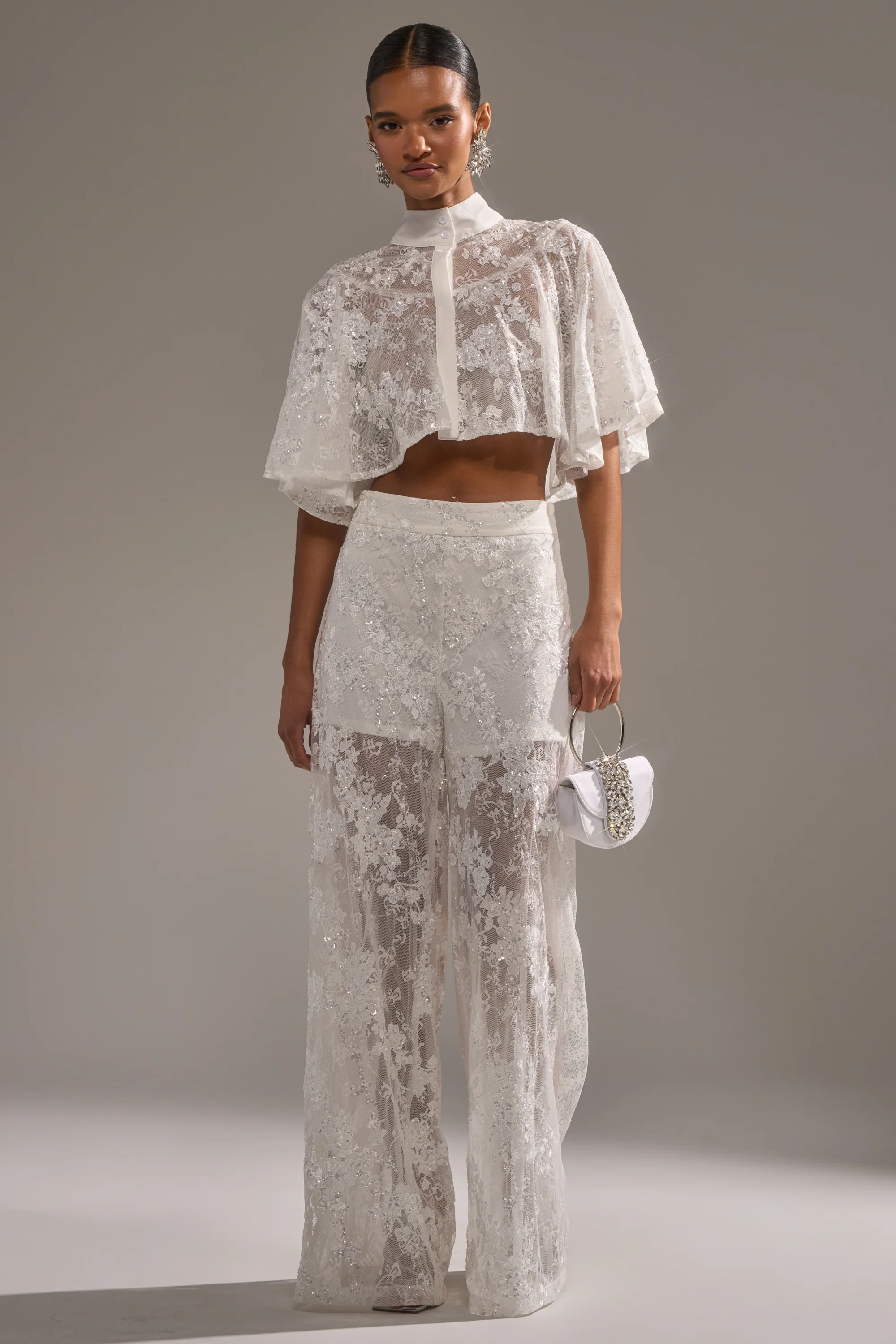 EVA LACE SHORT SLEEVE BUTTON DOWN - Image 6