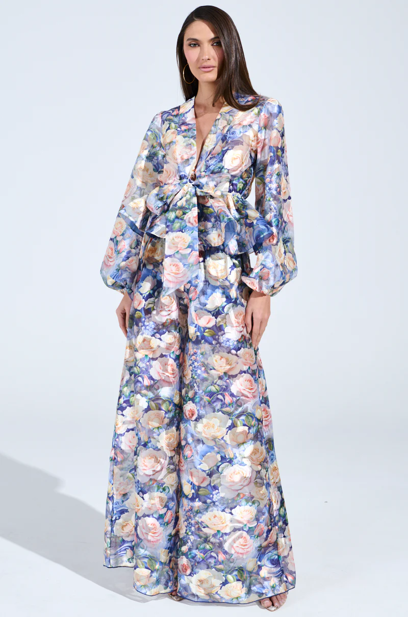 EXALTED FLORAL TIE FRONT BLOUSE - Image 7