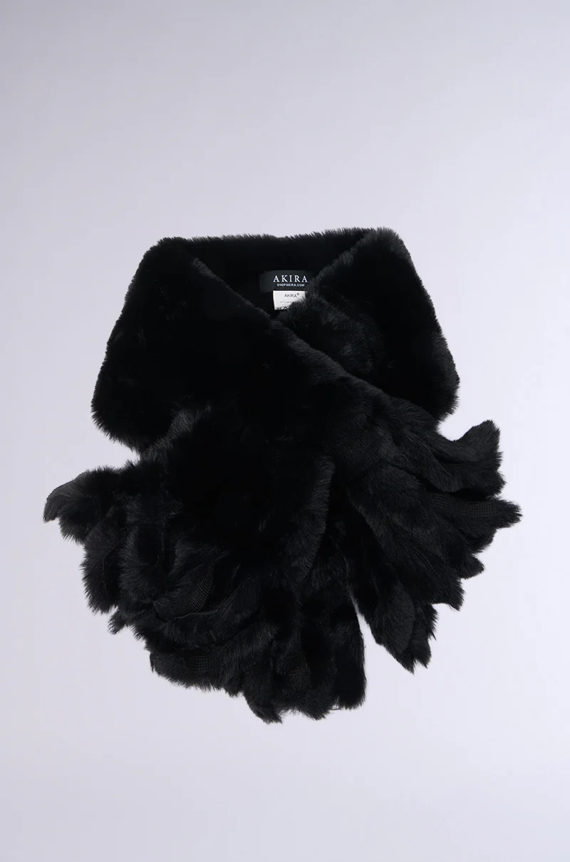 EXTRA IS BETTER FAUX FUR SCARF