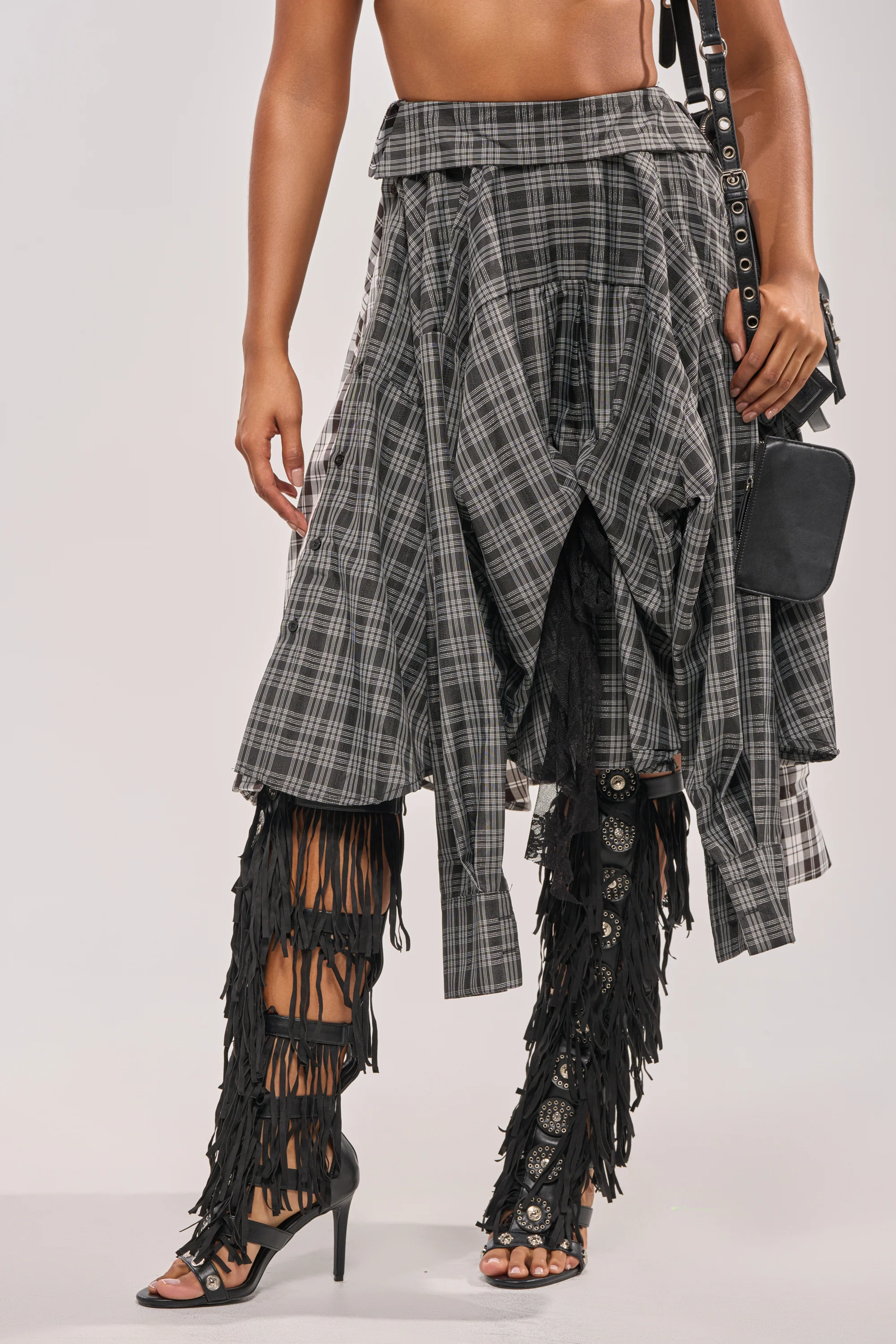 FALL VIBES PLAID MIDI SKIRT - Image 6