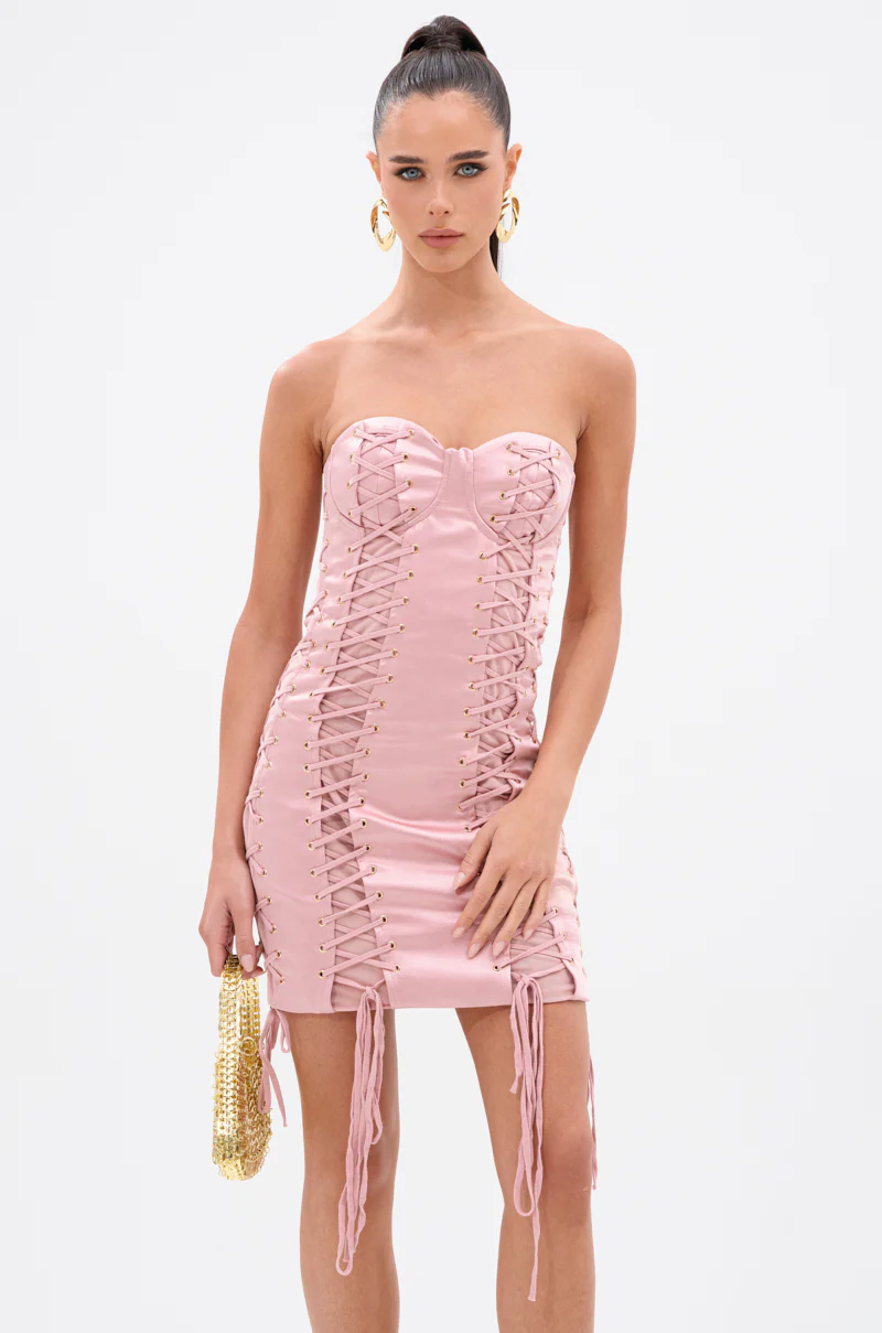 FAR FROM CASUAL SATIN MINI DRESS - Image 2