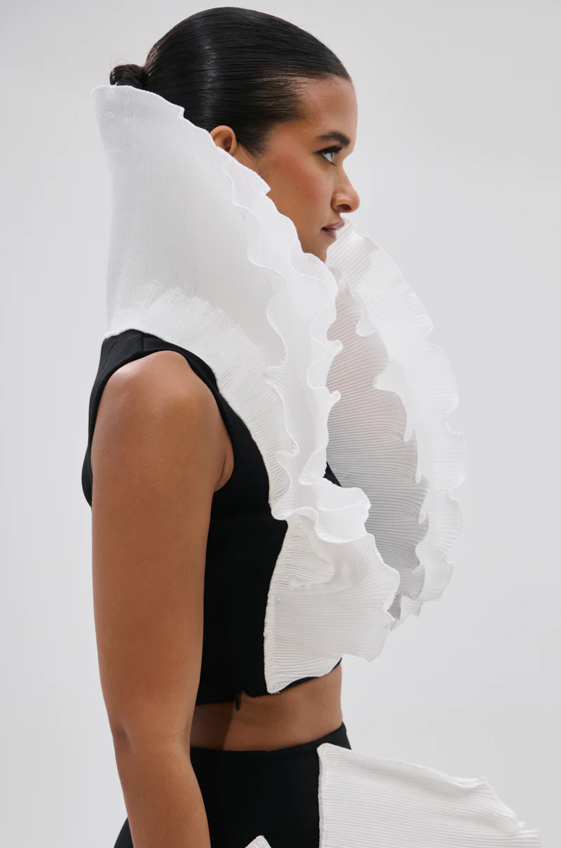 FASHION ICON RUFFLE BANDAGE BLOUSE - Image 4