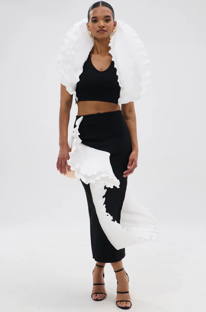 FASHION ICON RUFFLE BANDAGE BLOUSE - Image 7