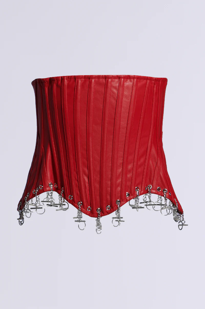 FASHUN STRUCTURED CORSET CHARM BELT