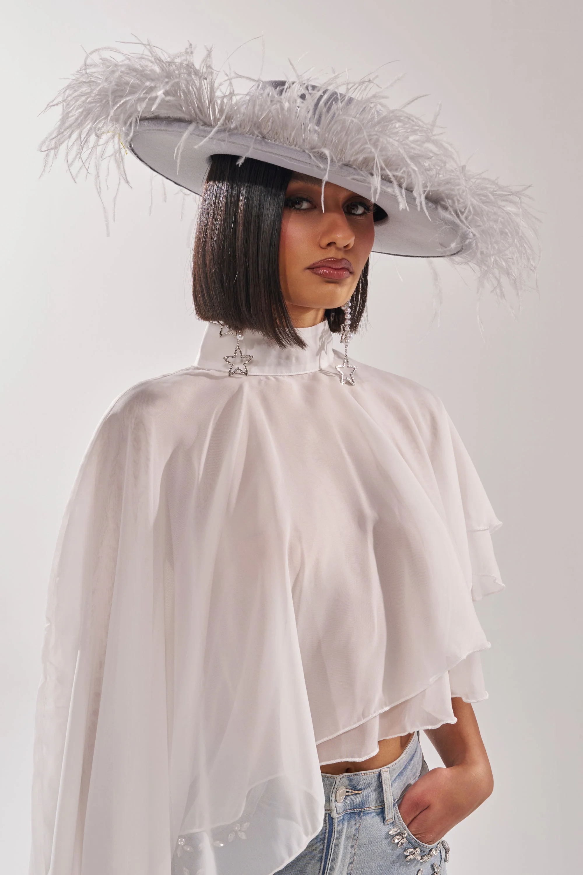 FEEL IT FEATHER BRIM HAT - Image 3