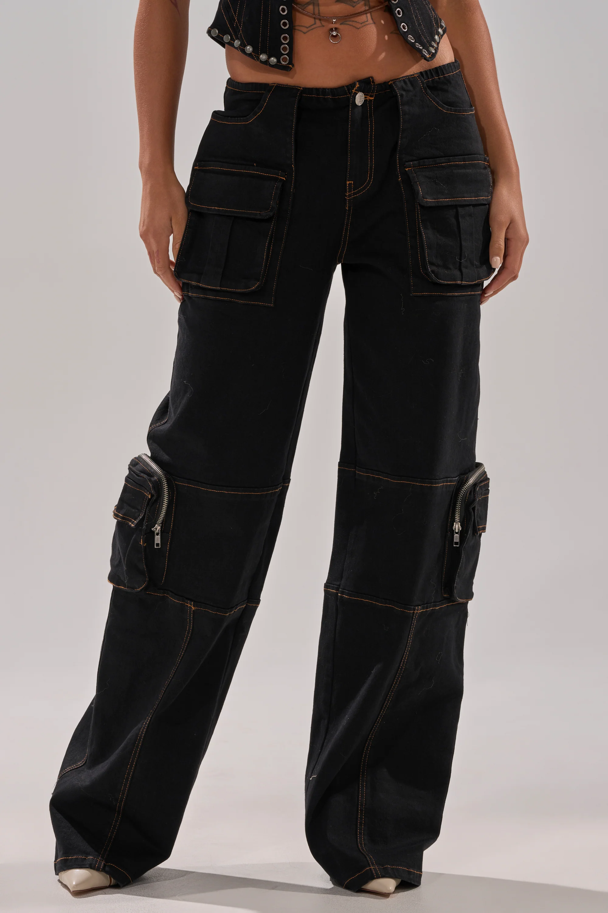 FEELING FRISKY CARGO DENIM PANT - Image 2