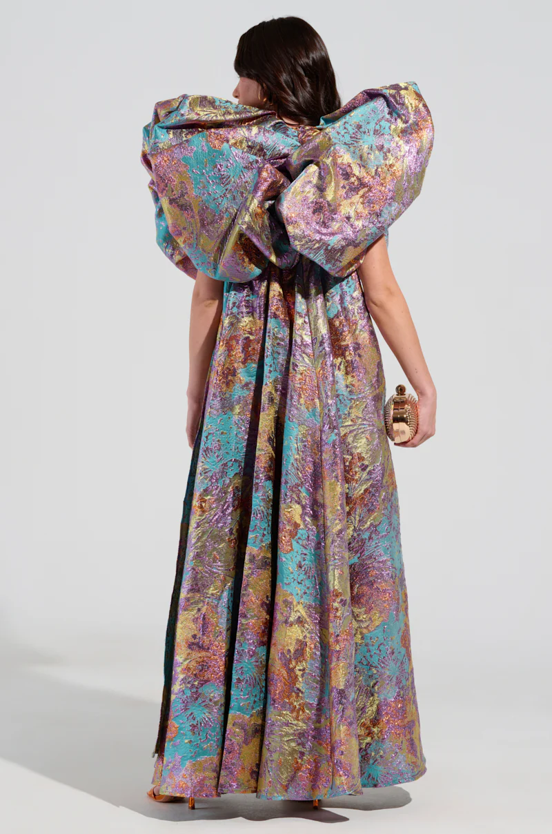 FEELING HEAVENLY BROCADE SHORT SLEEVE BLOUSE - Image 5