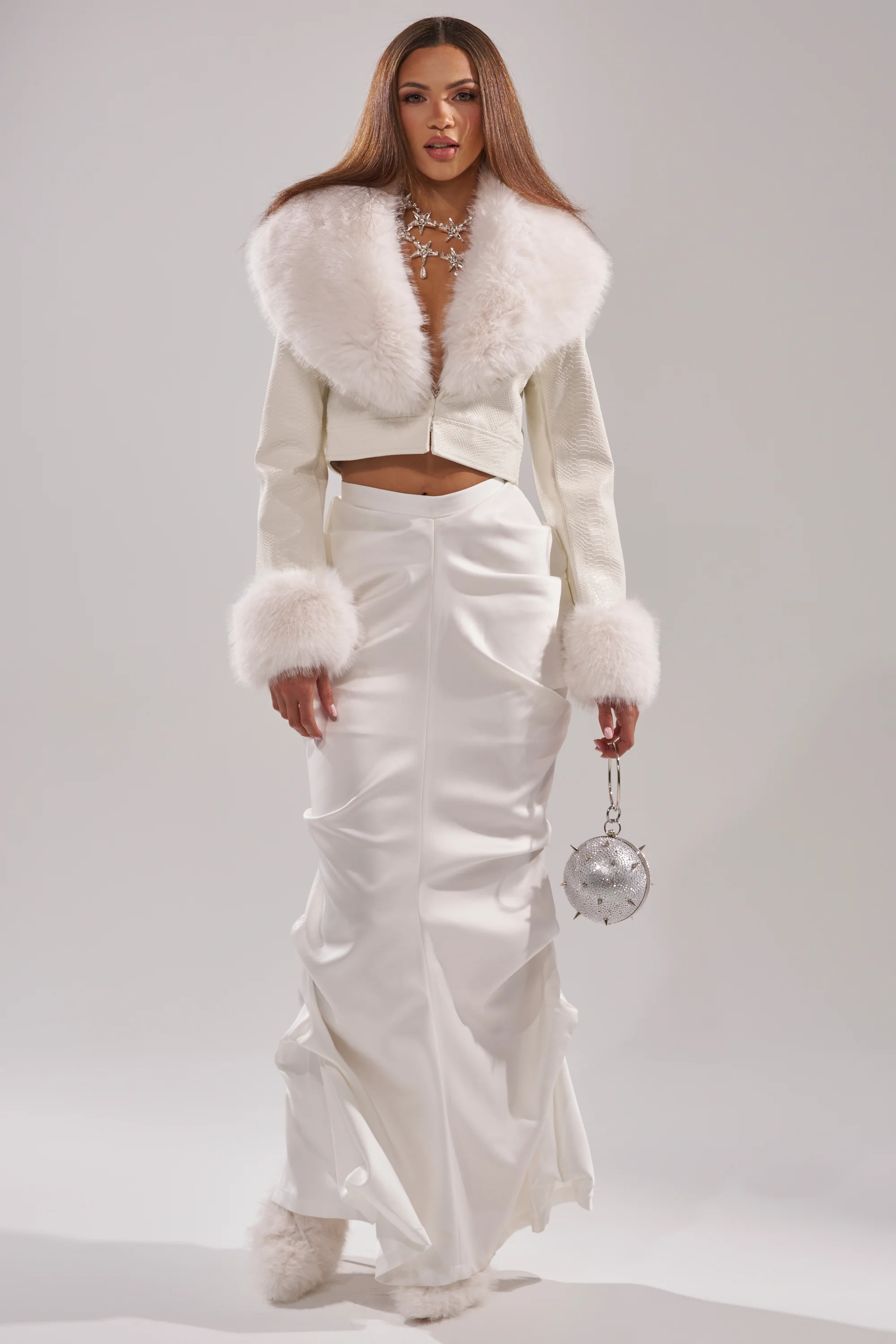 FEELING THE VIBES SATIN MAXI SKIRT - Image 12