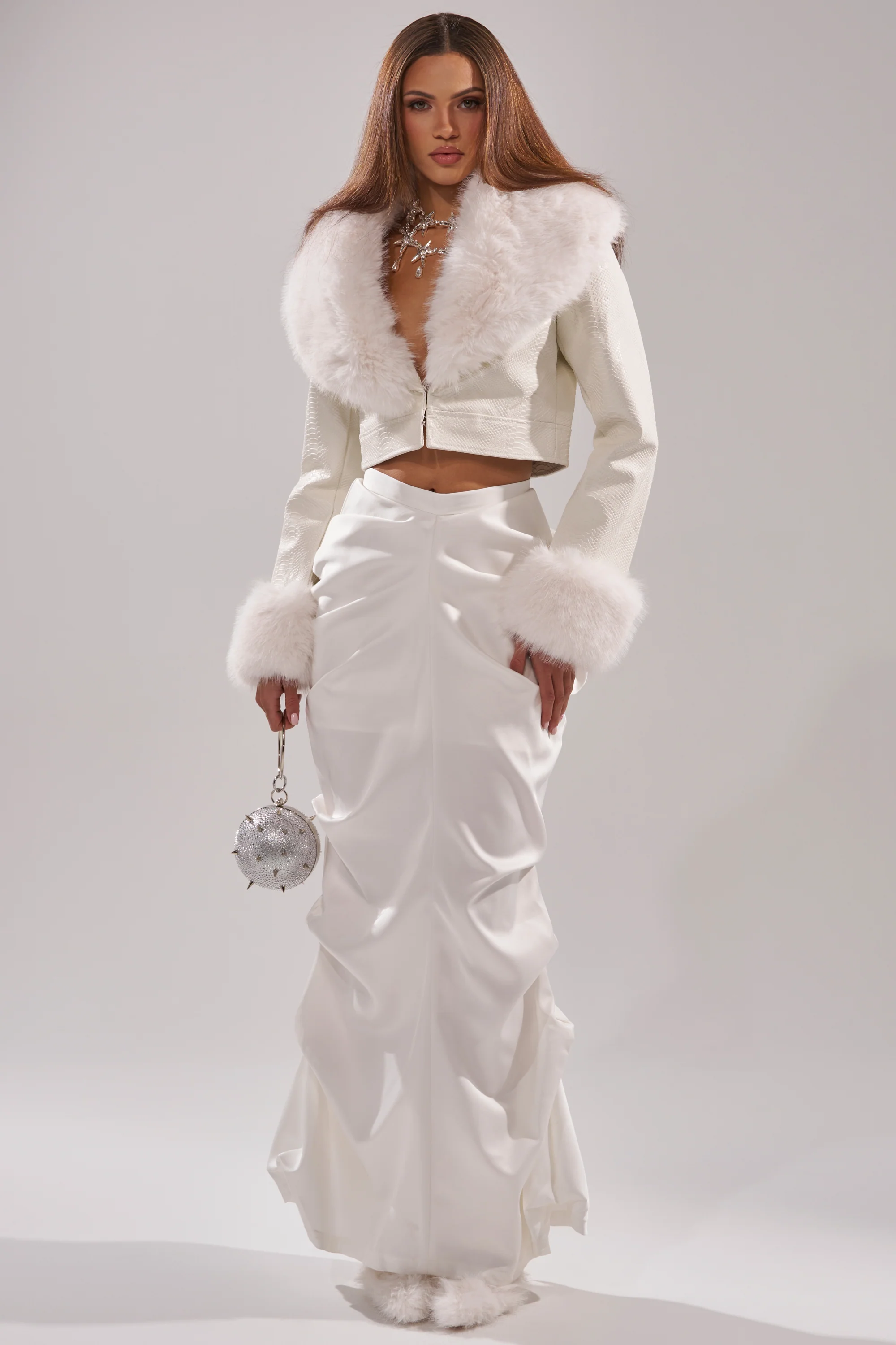 FEELING THE VIBES SATIN MAXI SKIRT - Image 6