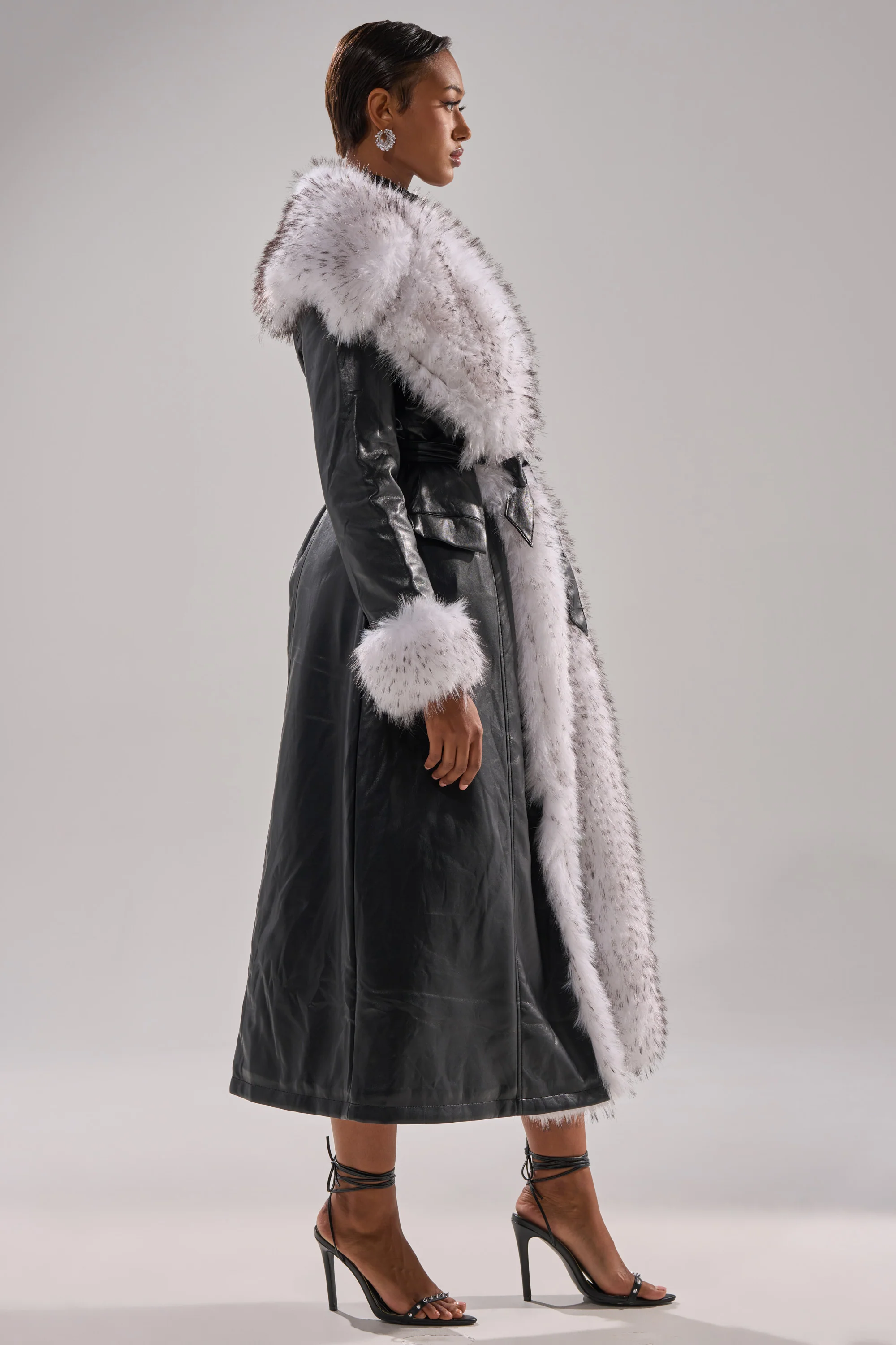 FIONA BUTTER LUXE FUR TRIM TRENCH - Image 5