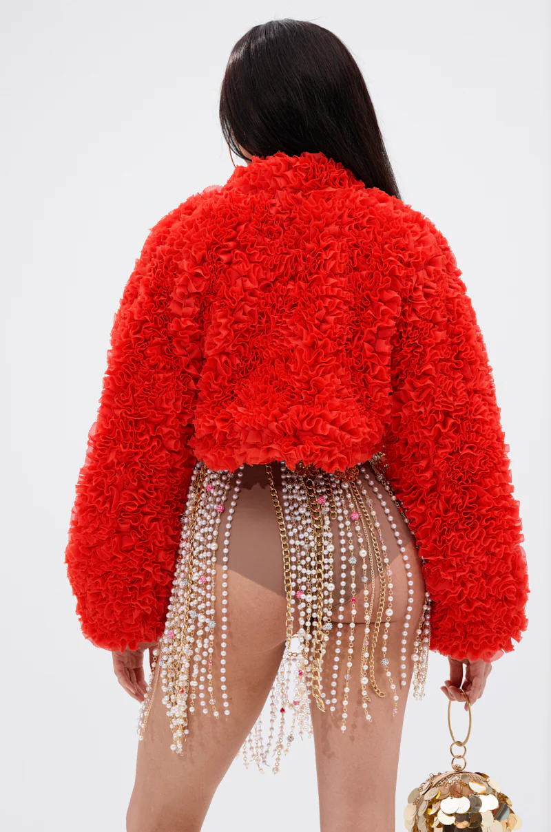 FIRED UP CHIFFON SHRUG - Image 7