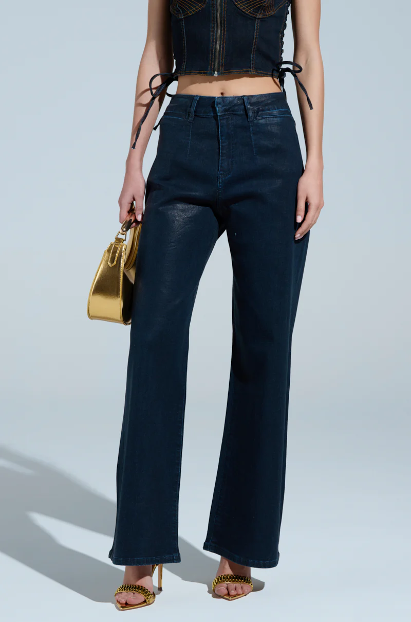 FLEX FIT TROUSER WITH WAX EFFECT