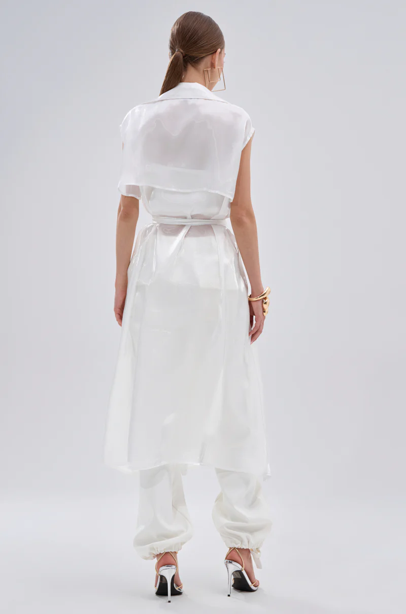 FLOATING ORGANZA TRENCH VEST - Image 8