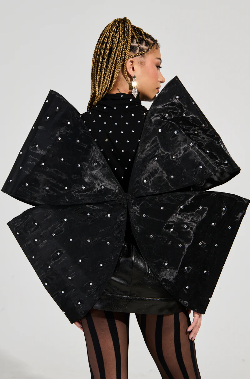 FLOWER APPLIQUE BLOSSOM TULLE TOP - Image 4