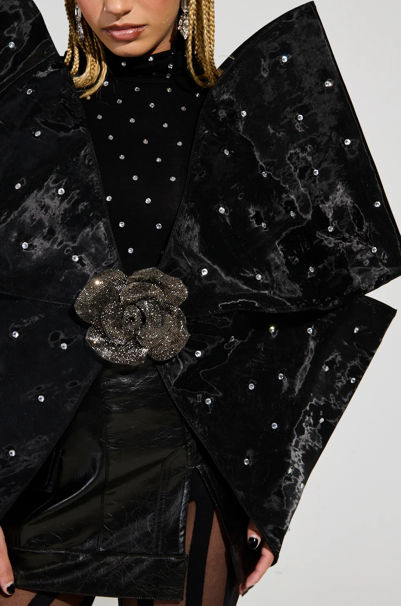 FLOWER APPLIQUE BLOSSOM TULLE TOP - Image 7