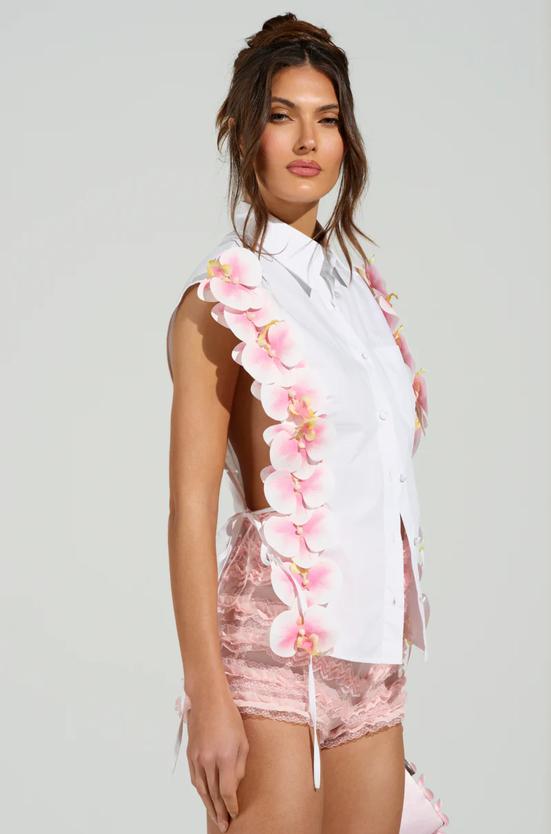 FLOWER POWER BUTTON DOWN TOP - Image 4