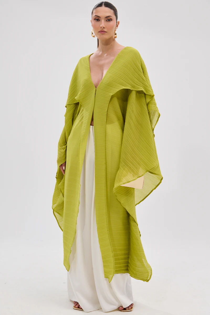 FLY AWAY WITH ME BLOUSE IN CHARTREUSE - Image 3