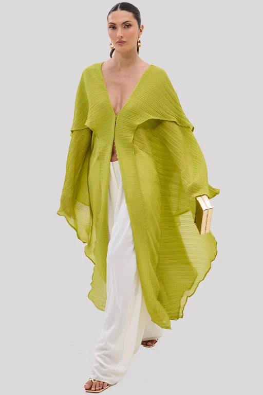 FLY AWAY WITH ME BLOUSE IN CHARTREUSE - Image 4