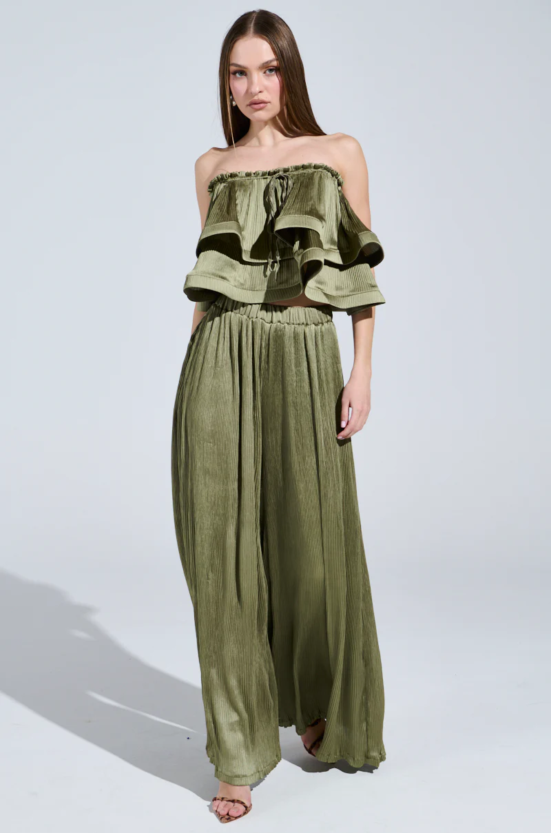 FLY AWAY WITH ME PLEATED PALAZZO PANT - Image 5