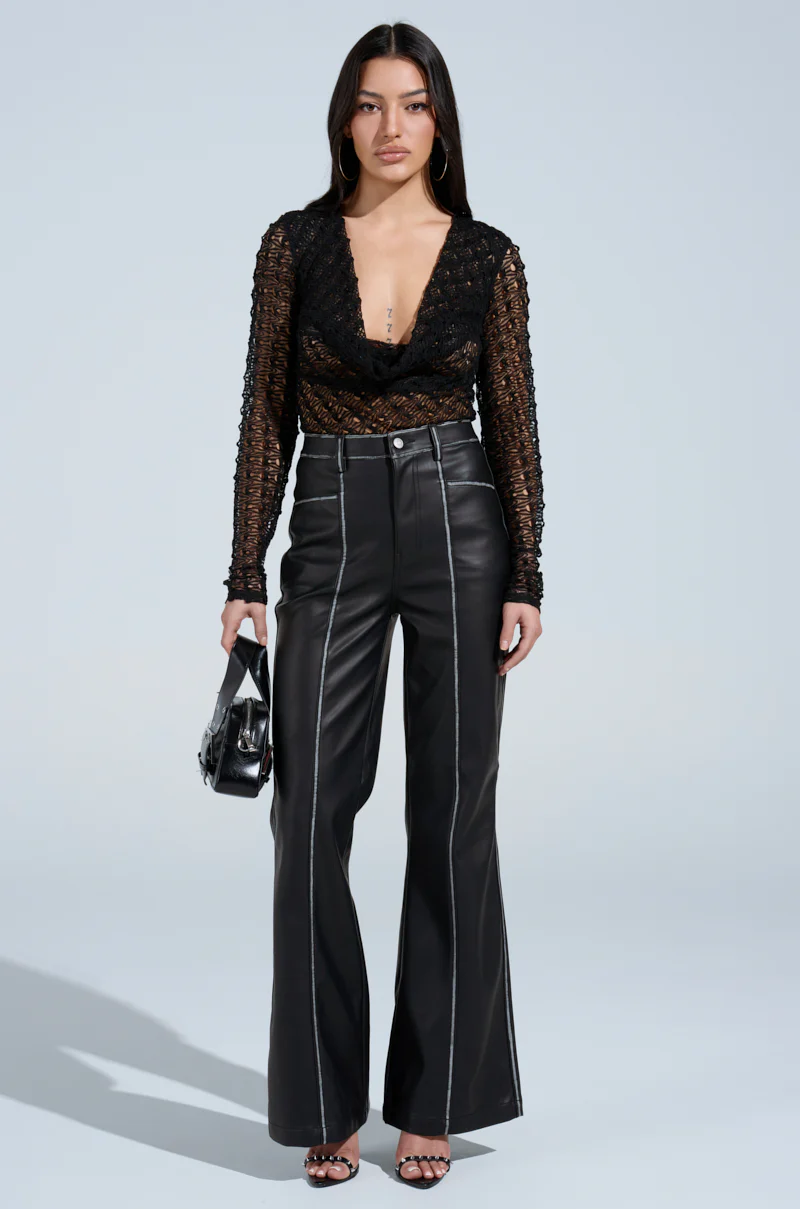 FLY GIRL FAUX LEATHER PANT - Image 5