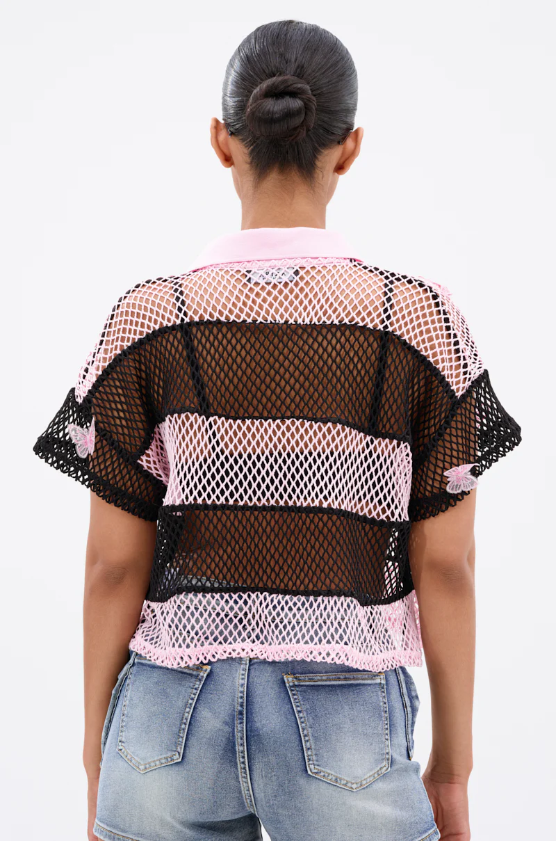 FLY WITH ME STRIPE OVERSIZED TEE - Image 4