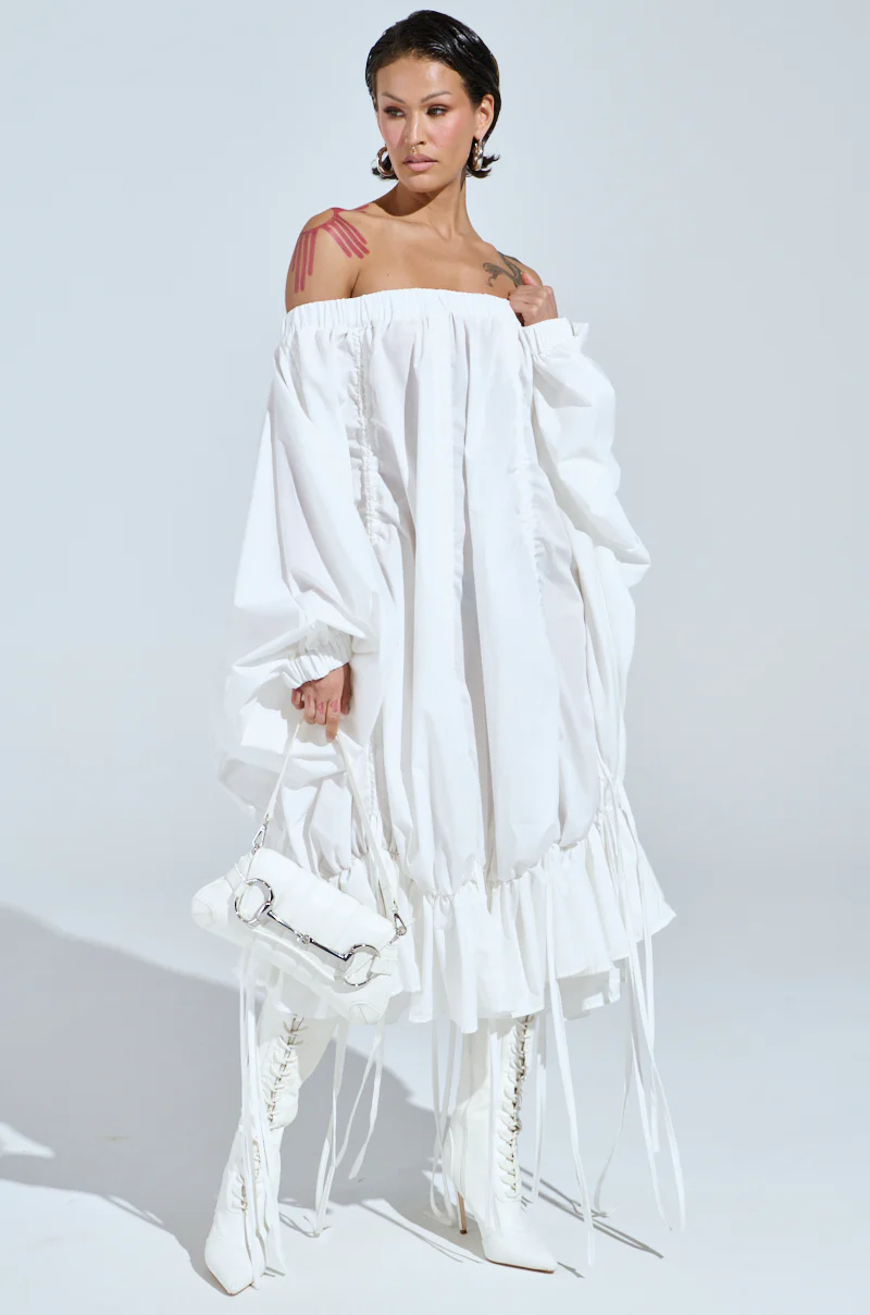 FREE AS CAN BE MINI DRESS IN WHITE - Image 8