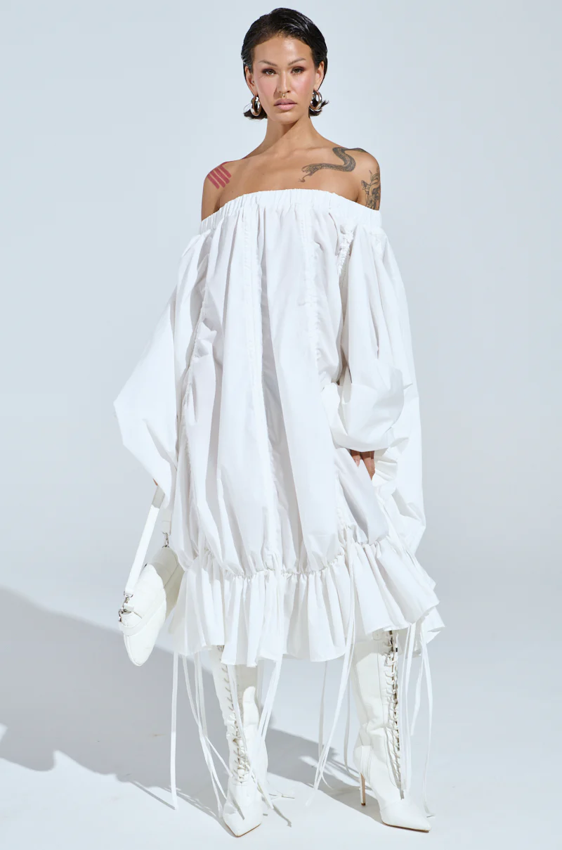 FREE AS CAN BE MINI DRESS IN WHITE - Image 9