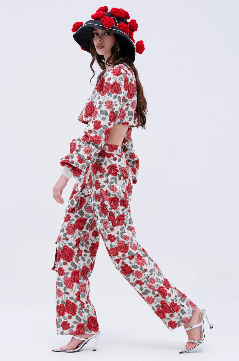 FULL OF ROSES CROPPED BOMBER - Image 10