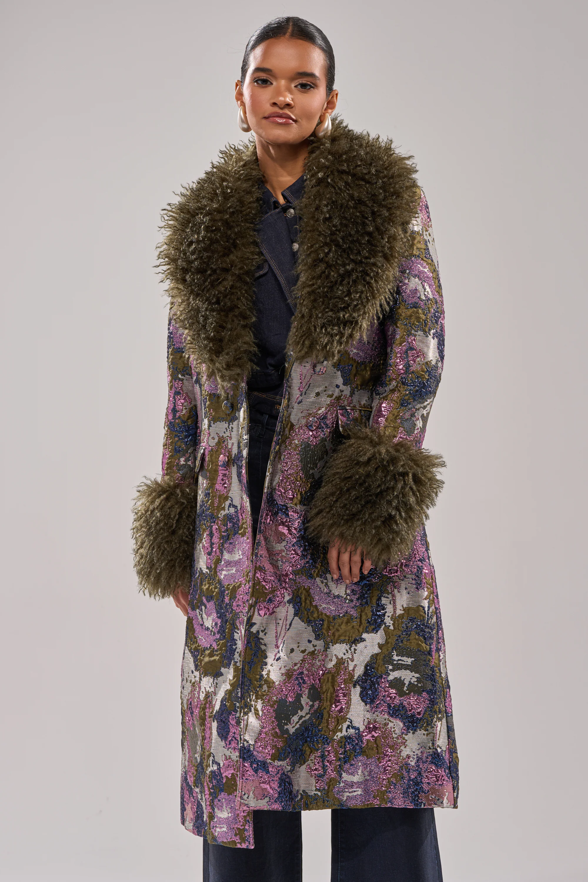 GEORGINA BROCADE TRENCH - Image 2