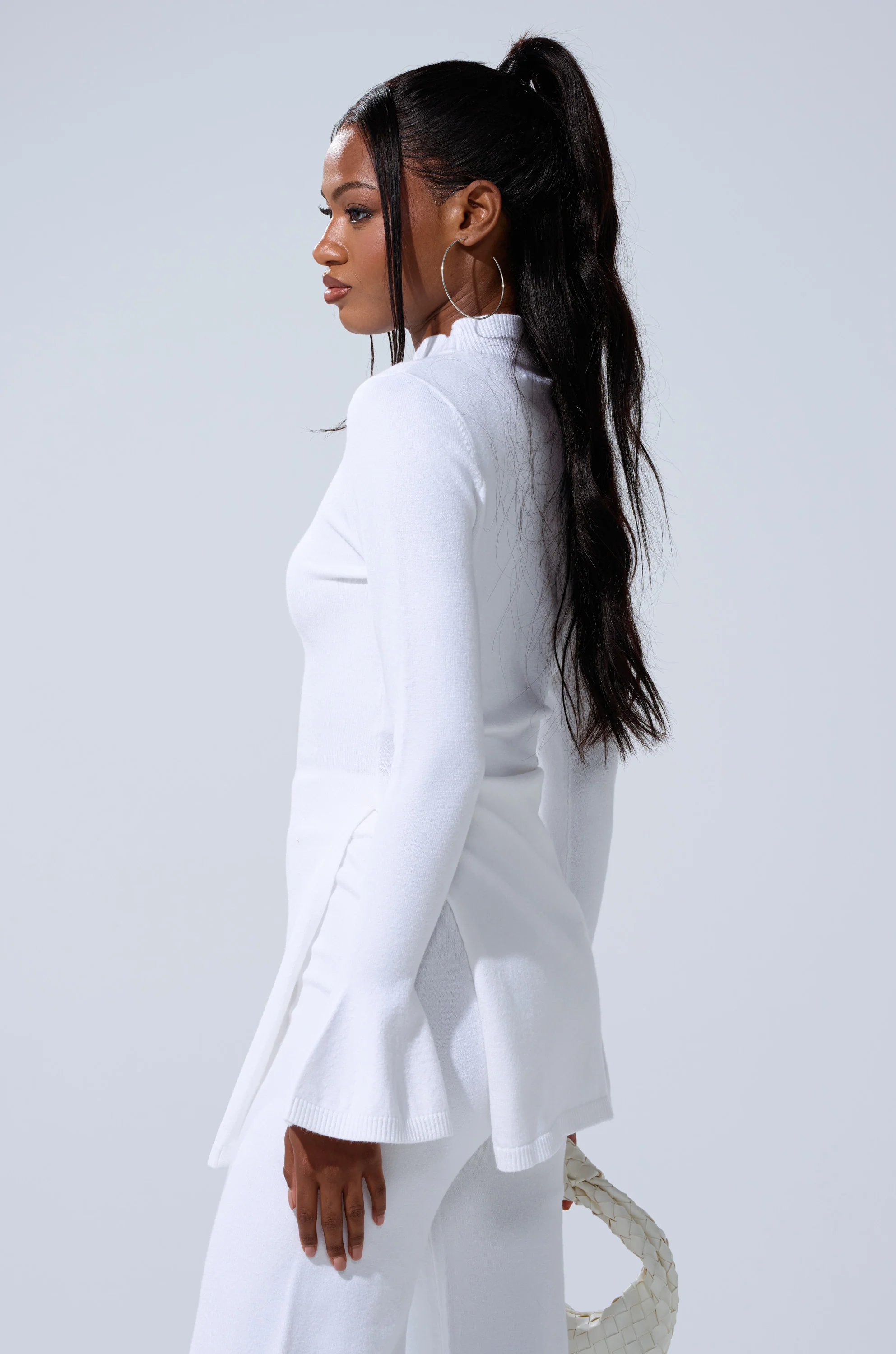 GET COZY WITH ME OVERSIZED SWEATER IN WHITE - Image 3