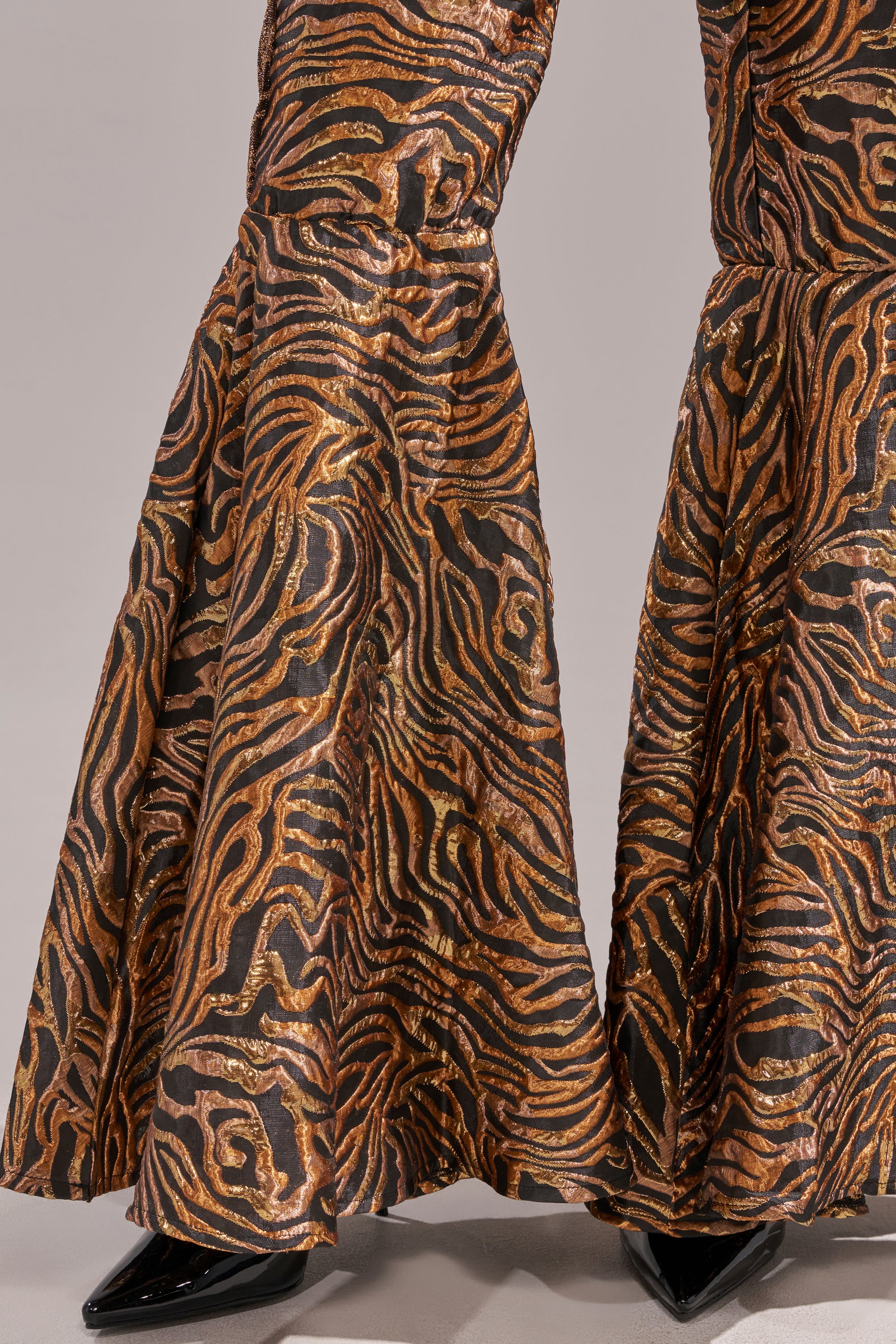 GET IN MOTION BROCADE FLARE TROUSER - Image 9