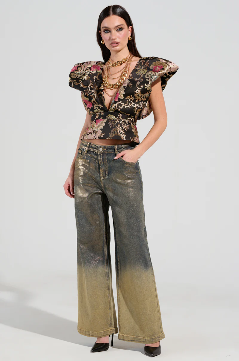 GET MY CLOSE UP FLORAL BROCADE BLOUSE - Image 6